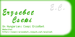 erzsebet csepi business card