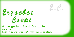erzsebet csepi business card